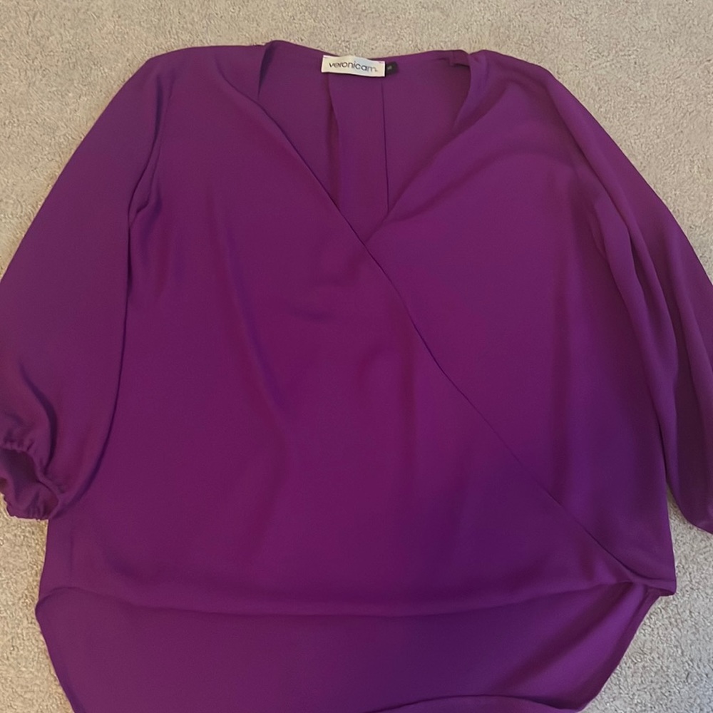 Purple v neck  top